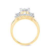 
              10K YELLOW GOLD 1.75 CARAT WOMEN REAL DIAMOND ENGAGEMENT RING WEDDING BAND RING SET
            
