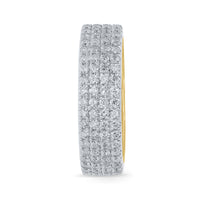 
              10K YELLOW GOLD 2.75 CARAT MENS REAL DIAMOND ENGAGEMENT WEDDING PINKY RING ETERNITY INFINITY BAND - SIZE 10
            
