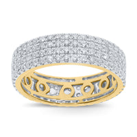 
              10K YELLOW GOLD 2.75 CARAT MENS REAL DIAMOND ENGAGEMENT WEDDING PINKY RING ETERNITY INFINITY BAND - SIZE 10
            