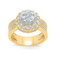 
              10K YELLOW GOLD 3 CARAT MENS REAL DIAMOND ENGAGEMENT WEDDING PINKY RING BAND
            