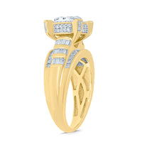 
              10K YELLOW GOLD 1.35 CARAT REAL DIAMOND ENGAGEMENT RING WEDDING RING BRIDAL
            