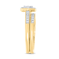 
              10K YELLOW GOLD .60 CT WOMEN REAL DIAMOND ENGAGEMENT RING WEDDING BAND RING SET
            