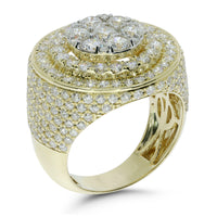 
              10K YELLOW GOLD 5.50 CARAT MENS REAL DIAMOND ENGAGEMENT WEDDING PINKY RING BAND
            