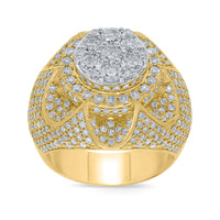 
              10K YELLOW GOLD 4.25 CARAT MENS REAL DIAMOND ENGAGEMENT WEDDING PINKY RING BAND
            