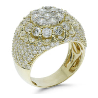 
              10K YELLOW GOLD 6 CARAT MENS REAL DIAMOND ENGAGEMENT WEDDING PINKY RING BAND
            