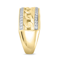 
              10K YELLOW GOLD .60 CARAT MENS REAL DIAMOND ENGAGEMENT WEDDING PINKY RING BAND
            