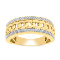 
              10K YELLOW GOLD .35 CARAT MENS REAL DIAMOND ENGAGEMENT WEDDING PINKY RING BAND
            