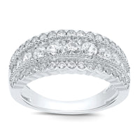 
              10K WHITE GOLD 1.50 CARAT REAL DIAMOND ENGAGEMENT RING WEDDING RING BRIDAL BAND
            