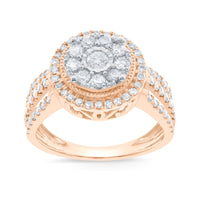
              10K ROSE GOLD 1 CARAT WOMEN REAL DIAMOND ENGAGEMENT RING WEDDING RING BRIDAL
            
