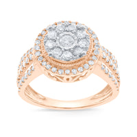 
              10K ROSE GOLD 1 CARAT WOMEN REAL DIAMOND ENGAGEMENT RING WEDDING RING BRIDAL
            