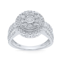 
              10K WHITE GOLD 1 CARAT WOMEN REAL DIAMOND ENGAGEMENT RING WEDDING RING BRIDAL
            