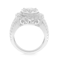 
              10K WHITE GOLD 2 CARAT WOMEN REAL DIAMOND ENGAGEMENT RING WEDDING RING BRIDAL
            