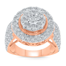 10K ROSE GOLD 2 CARAT WOMEN REAL DIAMOND ENGAGEMENT RING WEDDING RING BRIDAL