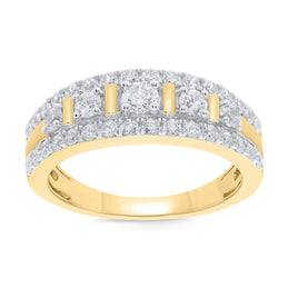 10K YELLOW GOLD 1.25 CARAT REAL DIAMOND ENGAGEMENT RING WEDDING RING BRIDAL BAND