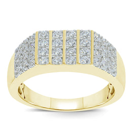 10K YELLOW GOLD .80 CARAT REAL DIAMOND ENGAGEMENT RING WEDDING RING BRIDAL BAND