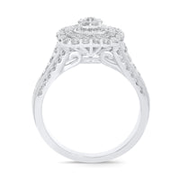 
              10K WHITE GOLD 1.50 CARAT WOMEN REAL DIAMOND ENGAGEMENT RING WEDDING RING BRIDAL
            