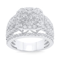 
              10K WHITE GOLD 2 CARAT WOMEN REAL DIAMOND ENGAGEMENT RING WEDDING RING BRIDAL
            