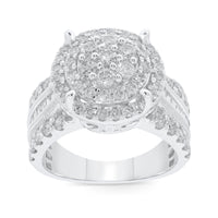 
              10K WHITE GOLD 2.50 CARAT WOMEN REAL DIAMOND ENGAGEMENT RING WEDDING RING BRIDAL
            