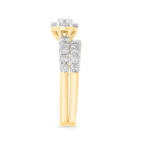 
              10K YELLOW GOLD 1.75 CARAT WOMEN REAL DIAMOND ENGAGEMENT RING WEDDING BAND RING SET
            