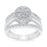 
              10K WHITE GOLD 2 CARAT WOMEN REAL DIAMOND ENGAGEMENT RING WEDDING RING BRIDAL
            