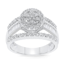 10K WHITE GOLD 1.75 CARAT WOMEN REAL DIAMOND ENGAGEMENT RING WEDDING RING BRIDAL