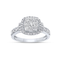 
              10K WHITE GOLD 1 CARAT WOMEN REAL DIAMOND ENGAGEMENT RING WEDDING RING BRIDAL
            