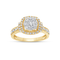 
              10K YELLOW GOLD 1 CARAT WOMEN REAL DIAMOND ENGAGEMENT RING WEDDING RING BRIDAL
            