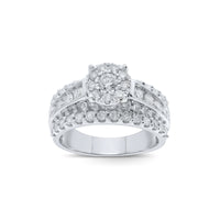 
              10K WHITE GOLD 1.75 CARAT WOMEN REAL DIAMOND ENGAGEMENT RING WEDDING RING BRIDAL
            
