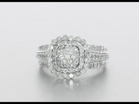 
              10K WHITE GOLD 1.35 CARAT WOMEN REAL DIAMOND ENGAGEMENT RING WEDDING RING BRIDAL
            