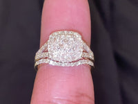 
              10K YELLOW GOLD 1.10 CARAT REAL DIAMOND ENGAGEMENT RING WEDDING BAND BRIDAL SET
            