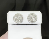 
              10K WHITE GOLD 1.50 CARAT 11 MM 100% GENUINE DIAMONDS MENS/WOMENS EARRING STUDS
            
