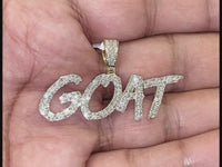 
              10K SOLID YELLOW GOLD 1.50 CARAT REAL DIAMOND 2 INCHES GOAT PENDANT CHARM
            