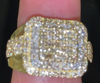 
              10K SOLID YELLOW GOLD 1.50 CARAT REAL DIAMOND ENGAGEMENT RING WEDDING PINKY BAND
            