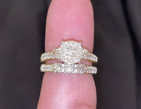 
              10K YELLOW GOLD 1.75 CT WOMEN REAL DIAMOND ENGAGEMENT RING WEDDING BAND RING SET
            