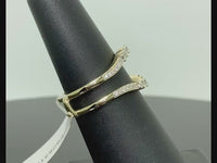 
              10K YELLOW GOLD SOLITAIRE ENHANCER .55 CARAT DIAMOND RING GUARD WRAP WEDDING BAND
            