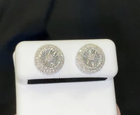 
              10K WHITE GOLD .30 CARAT 11 MM 100% GENUINE DIAMONDS MENS/WOMENS EARRING STUDS
            