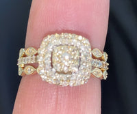 
              10K YELLOW GOLD .85 CARAT WOMEN REAL DIAMOND ENGAGEMENT RING WEDDING RING BRIDAL
            