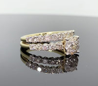 
              10K YELLOW GOLD 1.75 CARAT WOMENS REAL DIAMOND ENGAGEMENT RING WEDDING BAND SET
            