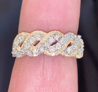 
              10K YELLOW GOLD .35 CARAT WOMEN REAL DIAMOND RING BAND
            