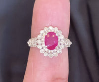 
              10K WHITE GOLD 2.50 CARAT DIAMOND & RUBY RING
            