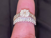 
              10K WHITE GOLD 1.75 CARAT WOMEN REAL DIAMOND ENGAGEMENT RING WEDDING RING BRIDAL
            