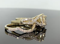 
              10K YELLOW GOLD 1.50 CARAT WOMENS REAL DIAMOND ENGAGEMENT RING WEDDING BANDS SET
            