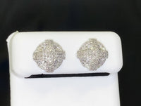 
              10K WHITE GOLD .50 CARAT 11 MM 100% GENUINE DIAMONDS MENS/WOMENS EARRING STUDS
            