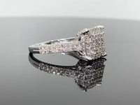 
              10K WHITE GOLD 1.50 CARAT WOMEN REAL DIAMOND ENGAGEMENT RING WEDDING BRIDAL RING
            