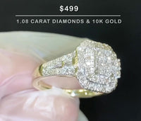 
              10K YELLOW GOLD 1.10 CARAT WOMEN PRINCESS DIAMOND ENGAGEMENT RING WEDDING BRIDAL
            