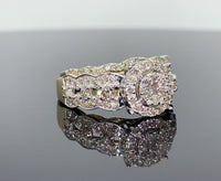 
              10K YELLOW GOLD 1.50 CARAT WOMEN REAL DIAMOND ENGAGEMENT RING WEDDING BAND RING SET
            