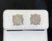 
              10K YELLOW GOLD .50 CARAT 8 MM 100% GENUINE DIAMONDS MENS/WOMENS EARRING STUDS
            