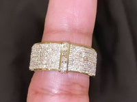 
              10K YELLOW GOLD 1.50 CARAT MENS REAL DIAMOND ENGAGEMENT WEDDING PINKY RING BAND
            