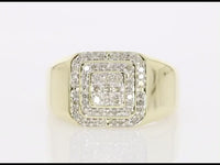 
              10K YELLOW GOLD .50 CARAT MENS REAL DIAMOND ENGAGEMENT WEDDING PINKY RING BAND
            