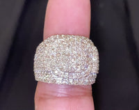 
              10K SOLID WHITE GOLD 3.50 CARAT REAL DIAMOND ENGAGEMENT RING WEDDING PINKY BAND
            